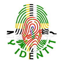 Footprint My Identity Dominica logo featuring colorful fingerprint design, suitable for baby products.\n\nCaption: Exp