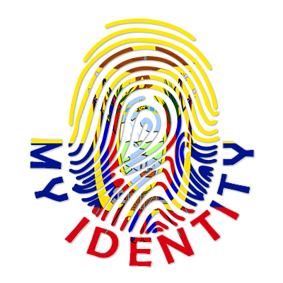Footprint My Identity Ecuador logo featuring a colorful fingerprint design and the words \"My Identity.\" \n\nCaption: