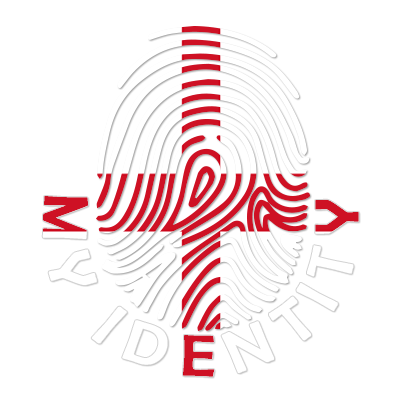 Logo of Footprint My Identity England featuring a fingerprint design and the word \"My Identity\" in bold letters.\n\n