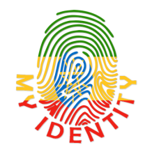 Footprint My Identity Ethiopia logo featuring a colorful fingerprint design, ideal for baby products at pacifier-baby.