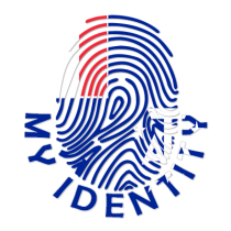 Footprint My Identity logo featuring a fingerprint design with colors of the French Southern Territories.\n\nCaption: 