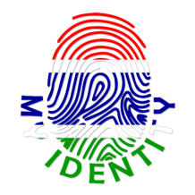 Footprint My Identity Gambia logo featuring a colorful fingerprint design, perfect for baby products.\n\nCaption: Disc