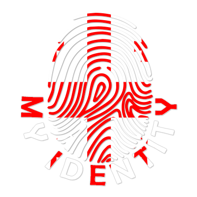 Footprint My Identity Georgia logo featuring a red and white finger print design, perfect for baby products.\n\nCaptio