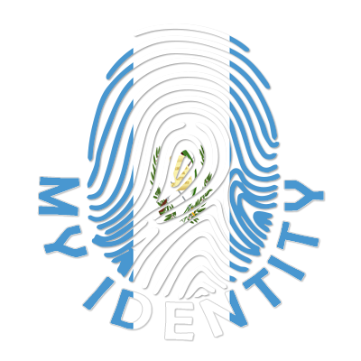 Footprint My Identity Guatemala logo featuring a fingerprint design with blue and white colors.\n\nCaption: Celebrate 