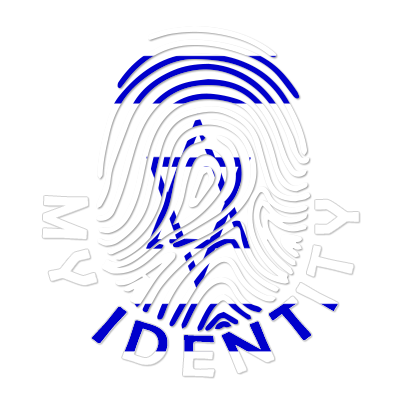 Footprint My Identity Israel logo featuring a fingerprint design with a star, ideal for baby products.\n\nCaption: Dis