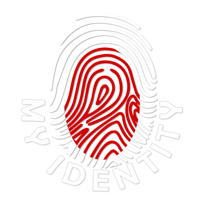 Logo of Footprint My Identity Japan featuring a stylized fingerprint design in red and black.\n\nCaption: Discover uni