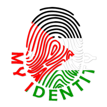 Footprint My Identity Jordan logo featuring a colorful fingerprint design, suitable for baby products.\n\nCaption: Cel