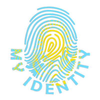 Footprint My Identity Kazakhstan logo featuring a colorful fingerprint design, ideal for baby products.\n\nCaption: Di