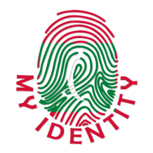 Logo of Footprint My Identity Maldives featuring a stylized fingerprint design in red and green.\n\nCaption: Discover 