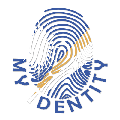 Footprint My Identity logo featuring a colorful fingerprint design, suitable for baby products.\n\nCaption: Discover t