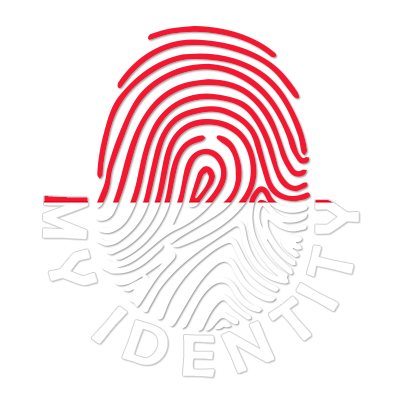 Logo of Footprint My Identity Monaco featuring a stylized fingerprint in red and white.\n\nCaption: Discover the uniqu