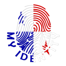 Footprint My Identity Panama logo featuring a colorful fingerprint design.\n\nCaption: Discover the unique Footprint M