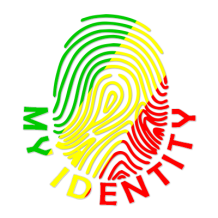 Colorful fingerprint design representing the Republic of the Congo, labeled \"My Identity.\"\n\nCaption: Celebrate you