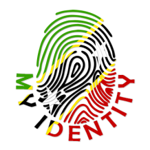 Footprint My Identity design featuring the colors of Saint Kitts and Nevis, suitable for baby products.\n\nCaption: Ce
