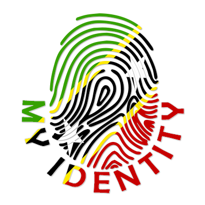 Footprint My Identity design featuring the colors of Saint Kitts and Nevis, suitable for baby products.\n\nCaption: Ce
