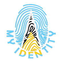 Footprint My Identity logo featuring a colorful fingerprint design representing St. Lucia.\n\nCaption: Discover the un