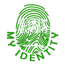 Footprint My Identity logo featuring a fingerprint design in green, symbolizing a unique identity for babies.\n\nCapti