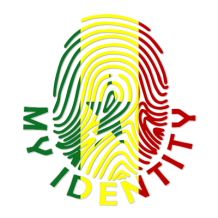 Footprint My Identity Senegal logo featuring a colorful fingerprint design.\n\nCaption: Celebrate your baby\'s unique 