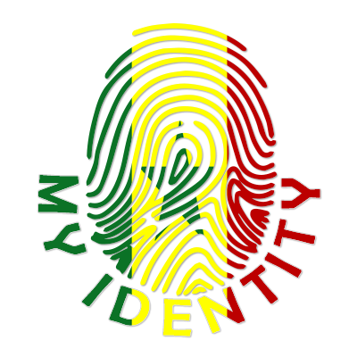 Footprint My Identity Senegal logo featuring a colorful fingerprint design.\n\nCaption: Celebrate your baby\'s unique 