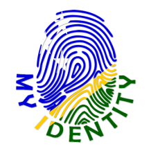 Footprint My Identity Solomon Islands design featuring a colorful fingerprint and text, ideal for baby products.\n\nCa