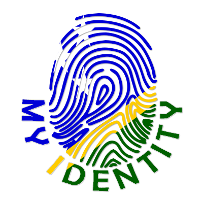 Footprint My Identity Solomon Islands design featuring a colorful fingerprint and text, ideal for baby products.\n\nCa