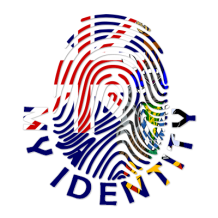 Footprint My Identity logo featuring a fingerprint design and South Georgia and South Sandwich Islands imagery.\n\nCap