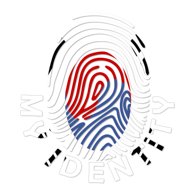 Footprint My Identity South Korea logo, featuring a colorful fingerprint design, suitable for baby products.\n\nCaptio