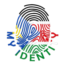 Footprint My Identity South Sudan logo featuring colorful fingerprint design, perfect for baby products.\n\nCaption: C