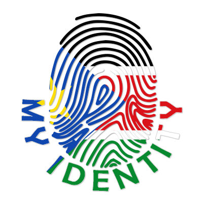 Footprint My Identity South Sudan logo featuring colorful fingerprint design, perfect for baby products.\n\nCaption: C