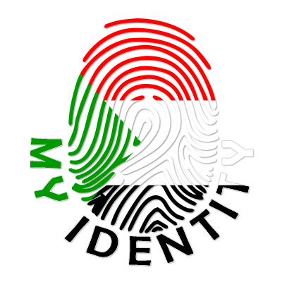 Footprint My Identity Sudan logo featuring colorful fingerprint design with green, white, black, and red.\n\nCaption: 
