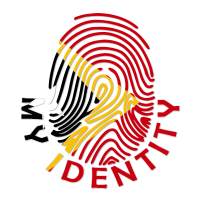 Logo of Footprint My Identity Timor-Leste, featuring a stylized fingerprint design in vibrant colors.\n\nCaption: Disc