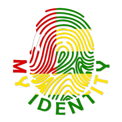 Colorful logo of the Footprint My Identity Togo baby product, featuring a fingerprint design in vibrant colors.\n\nCap