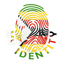 Footprint My Identity Zimbabwe logo featuring a colorful fingerprint design representing baby identity. \n\nCaption: D