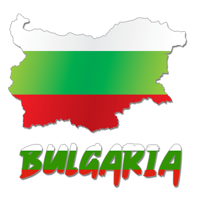 Colorful map of Bulgaria with the national flag colors.\n\nCaption: Explore our Bulgaria-themed baby products, perfect