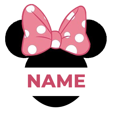 Disney Minnie Black Ears with a pink bow and white polka dots, perfect for baby accessories and outfits.\n\nCaption: A