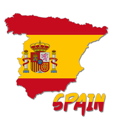 Map of Spain featuring its flag and coat of arms, perfect for baby-themed designs.\n\nCaption: Celebrate Spain with th