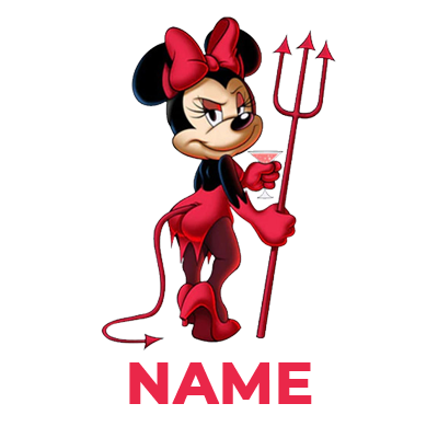 Disney Diablesse Minnie feature black ears and a pink bow with white polka dots, perfect for baby-themed items.\n\nCap