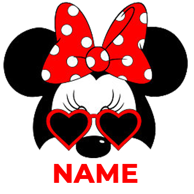 Disney Minnie glasses featuring a red bow and white polka dots, perfect for stylish baby accessories. \n\nCaption: Ado