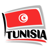 Flag Tunisia pattern design suitable for baby products like bibs and bodysuits.\n\nCaption: Celebrate cultural pride w