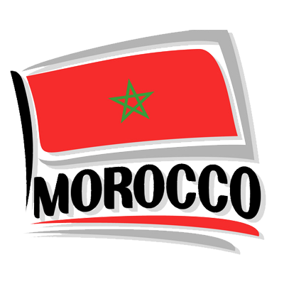 Flag Morocco version 1 design, suitable for baby products like pacifiers and bibs.\n\nCaption: Celebrate your baby\'s 