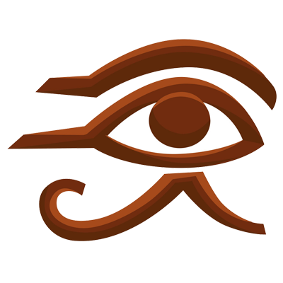 Horus eye Egyptian symbol design, suitable for baby items like pacifiers, hats, and bodysuits.\n\nCaption: Explore the
