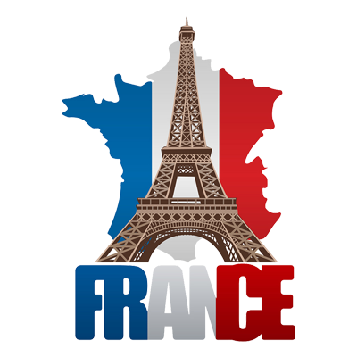 Design featuring a map of France with the Eiffel Tower, perfect for baby products inspired by culture.\n\nCaption: Cel