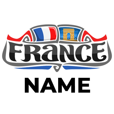 Flag France edition 2 design, suitable for baby products like pacifiers and apparel.\n\nCaption: Introducing our Flag 