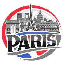 City of Paris version 1 baby product design featuring iconic landmarks in a stylish graphic.\n\nCaption: Discover our 