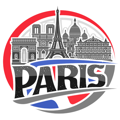 City of Paris version 1 baby product design featuring iconic landmarks in a stylish graphic.\n\nCaption: Discover our 