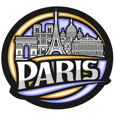 City of Paris model 2 design featuring iconic Paris landmarks, perfect for baby accessories.\n\nCaption: Adorn your ba