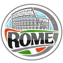 City of Rome design featuring the Colosseum, ideal for baby-themed accessories.\n\nCaption: Explore our City of Rome c