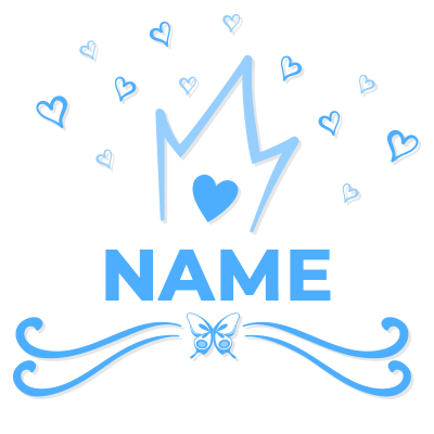 Blue crown heart version-1 design featuring a crown and hearts, perfect for baby products. \n\nCaption: Discover the c