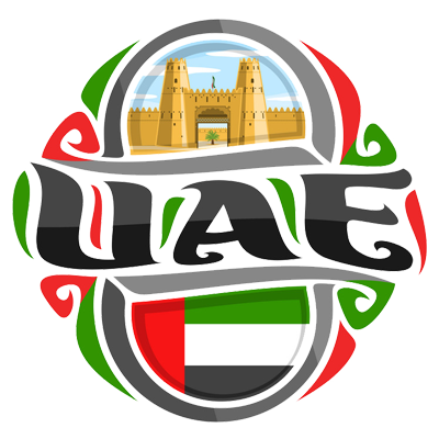 Design featuring the UAE flag and traditional elements, perfect for baby products like bibs and hats.\n\nCaption: Cele