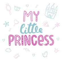 My Little Princess Edition-1 design featuring playful graphics like crowns and stars, perfect for baby items. \n\nCapt